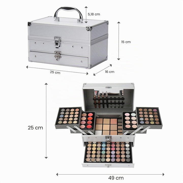 132 Farben Schmink Set Make-up Kit Geschenk Kosmetik Set, FantasyDay 94 Warme Natürliche Lidschatten