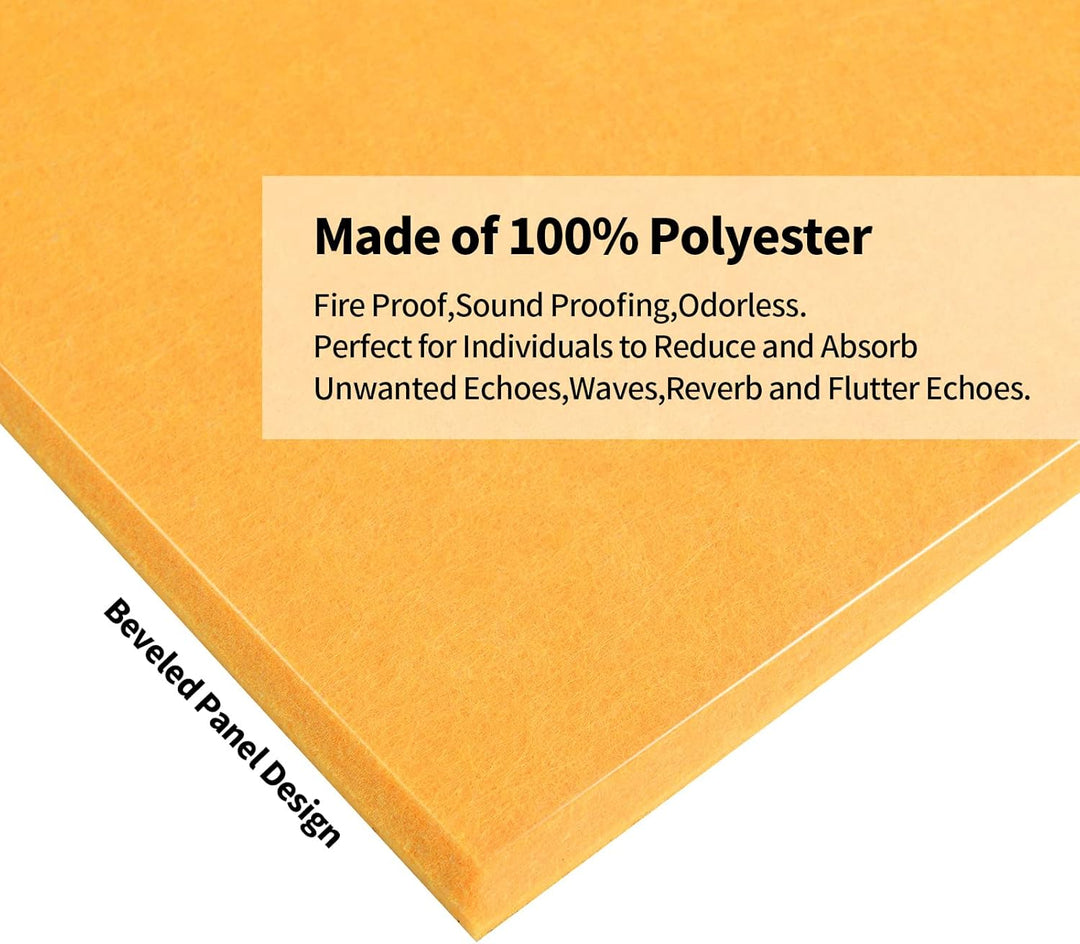 Rdutuok 12 Stücke Akustikplatten,30 x 30 x 1 cm Hochdichte Akustik Panel Schallschutzpaneele für Ton
