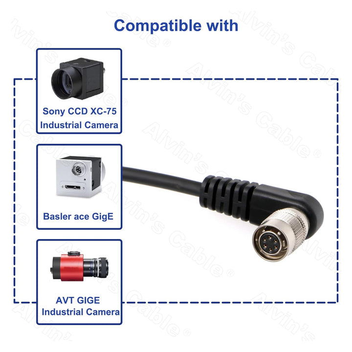 Alvin's Cables Hirose 6 Pin Buchse Rechtwinklig auf Offenes Ende Trigger Stroboskop PWS Kabel für TI