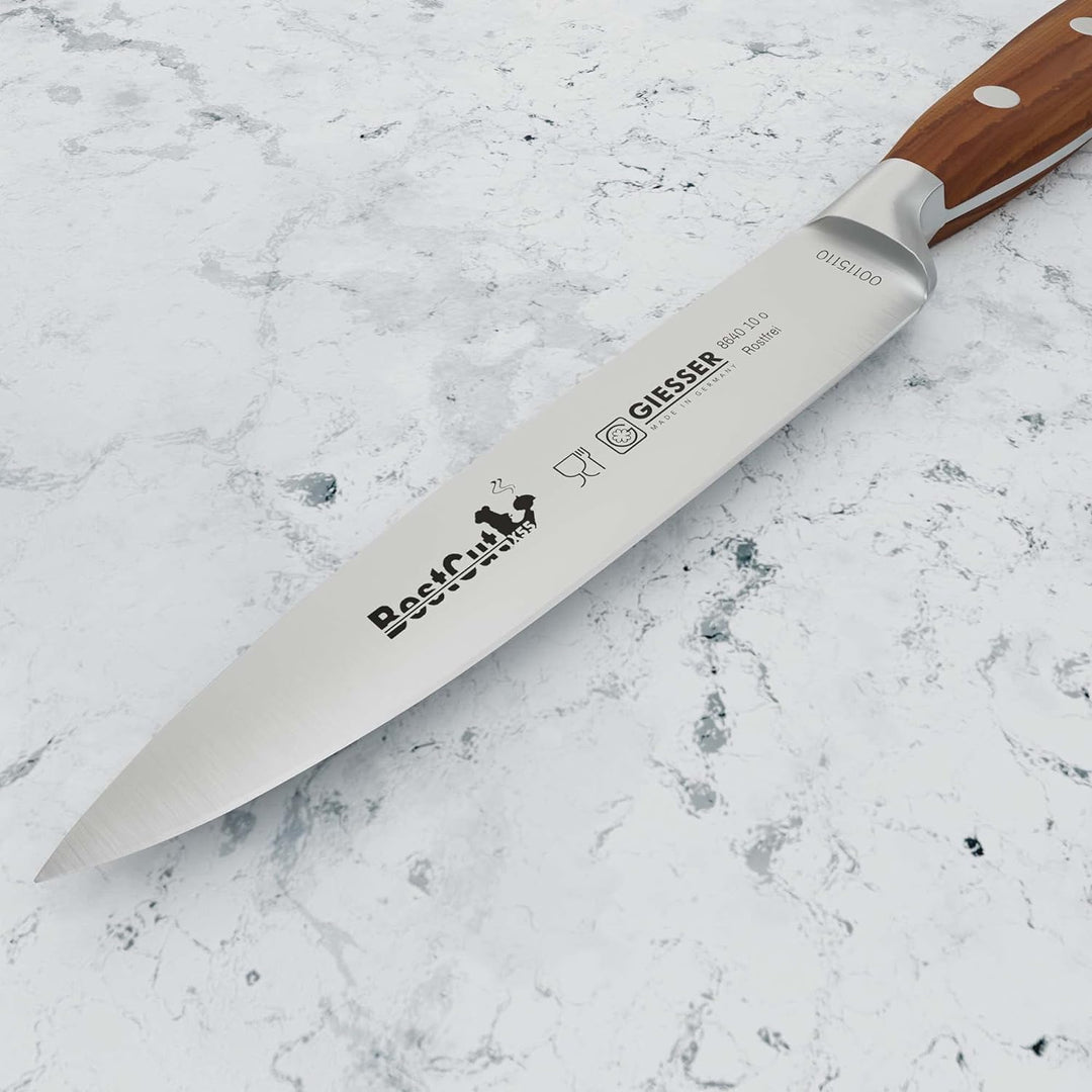 Giesser seit 1776 - Made in Germany - scharfes Officemesser geschmiedet Olivenholz BestCut Olive, 10