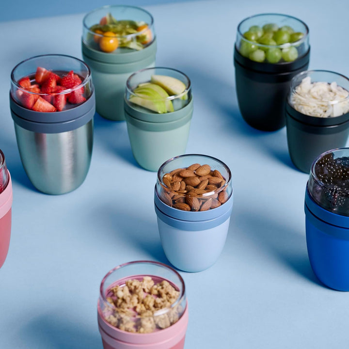 Mepal Müslibecher to go - praktischer Joghurtbecher - Unterteilung für Joghurt &amp; Müsli - Geeignet fü
