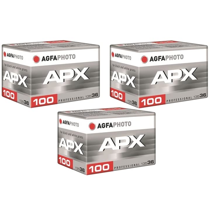 3 x AGFAPHOTO APX100 Professional 135-36 B&W