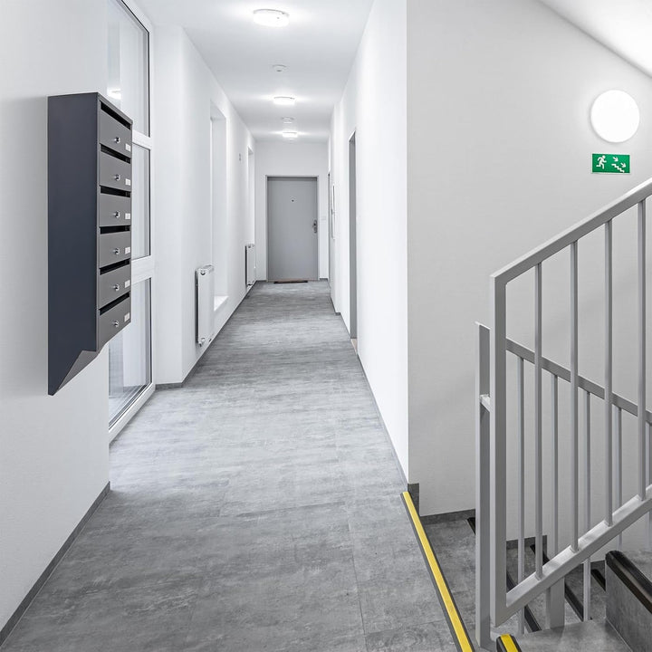 Profirst Briefkastenanlage Maildrop 6 Anthrazit Stahl Zylinderschloss je 2 Schlüssel für 6 Parteien