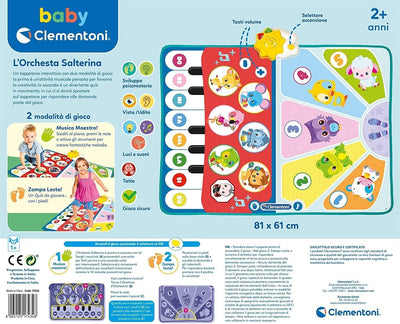 Clementoni 17434 L'Orchestra Salterina Spielteppich für Kinder, Spielmat 2 Jahre +, M