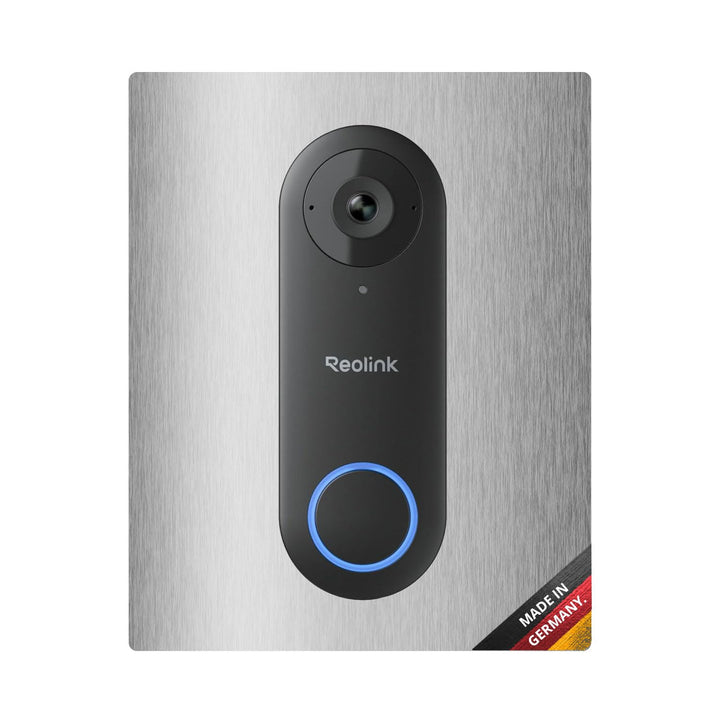 iSecur Blende passend für Reolink Akku-Videotürklingel aus Edelstahl I Video-Doorbell I Klingelschil
