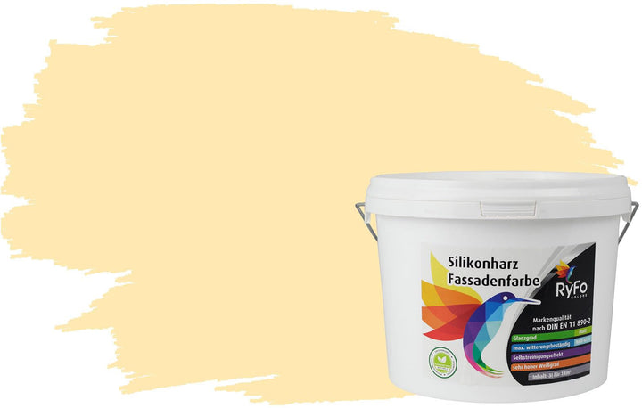 RyFo Colors Silikonharz Fassadenfarbe Lotuseffekt Trend Honiggelb 3l - bunte Fassadenfarbe, weitere