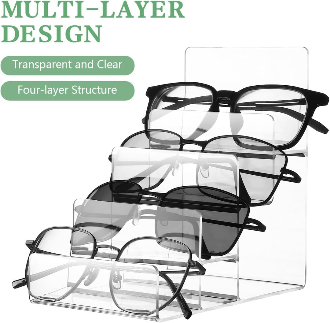 Cabilock Bourse Ständer Acryl Geldbörse Halter 4 Schichten Börse Ständer Schmuck Brille Display Rise