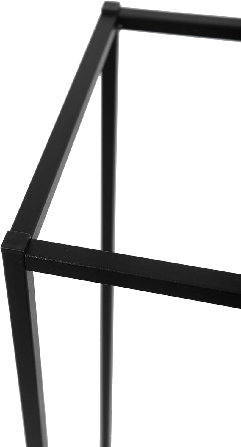 Pflanzenständer Ferro - 24x24x100cm - Farbe Schwarz - für Zimmerblumen - Metallregal - Dekorativer T