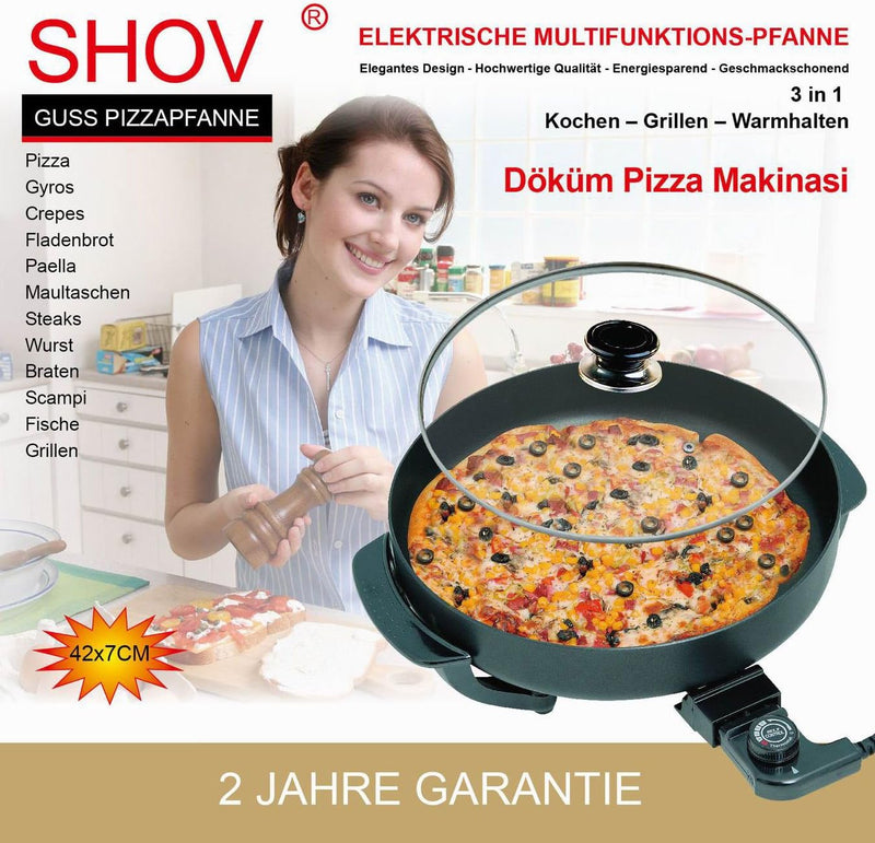 Shov MULTIPFANNE PIZZAPFANNE ELEKTRO GUSS PFANNE DÖKÜM