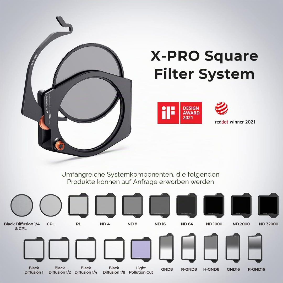 K&amp;F Concept Nano X-PRO Rechteckfilter Square Filter (inkl.100 * 100 * 2mm PL-Filter mit Filterschutz