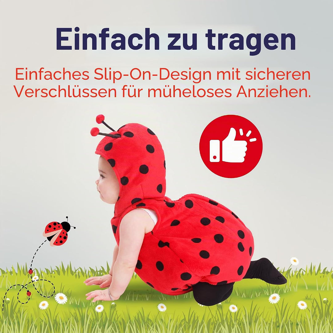 Dress Up America 866-0-6 Outfit-Grösse 0-6 Monate Baby Mädchen Marienkäfer Kostüm, (Gewicht 8-15 Lb,