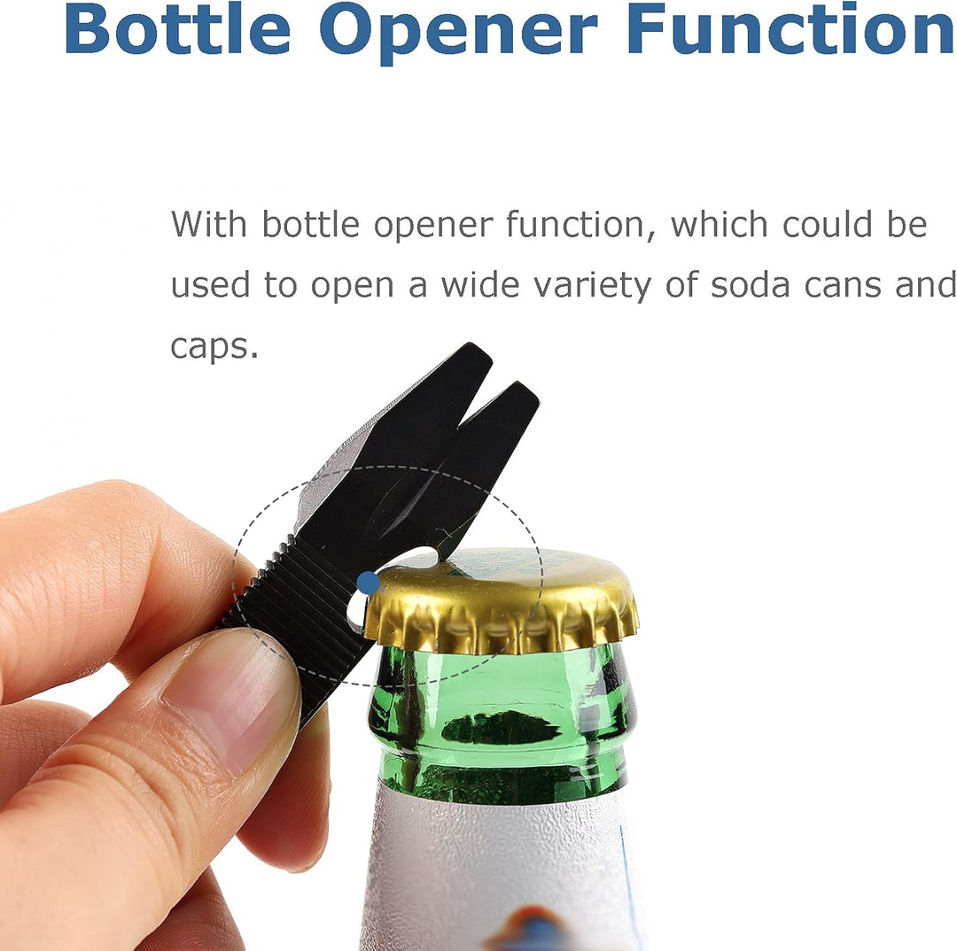 Hamans EDC Stemmeisen aus Titan mit Nagelabzieher, Flaschenöffner-Funktion mit Taschenclip, EDC-Werk