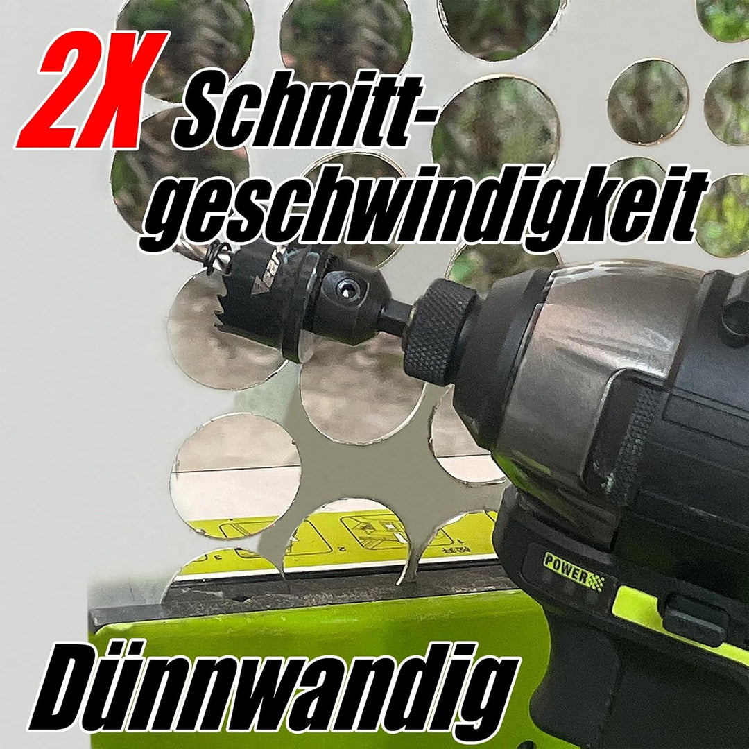 Vearter Bi-Metall Lochsäge, 16-40mm 6 Stück Lochsäge Set Bohrkrone, Dünnwandiges Kobalt M42 Lochkrei