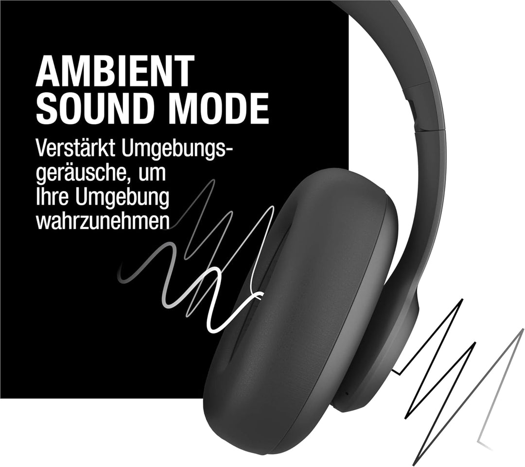 Fresh 'n Rebel Clam Ace Bluetooth Kopfhörer Over Ear mit Hybrid Active Noise Cancelling, 60 Stunden