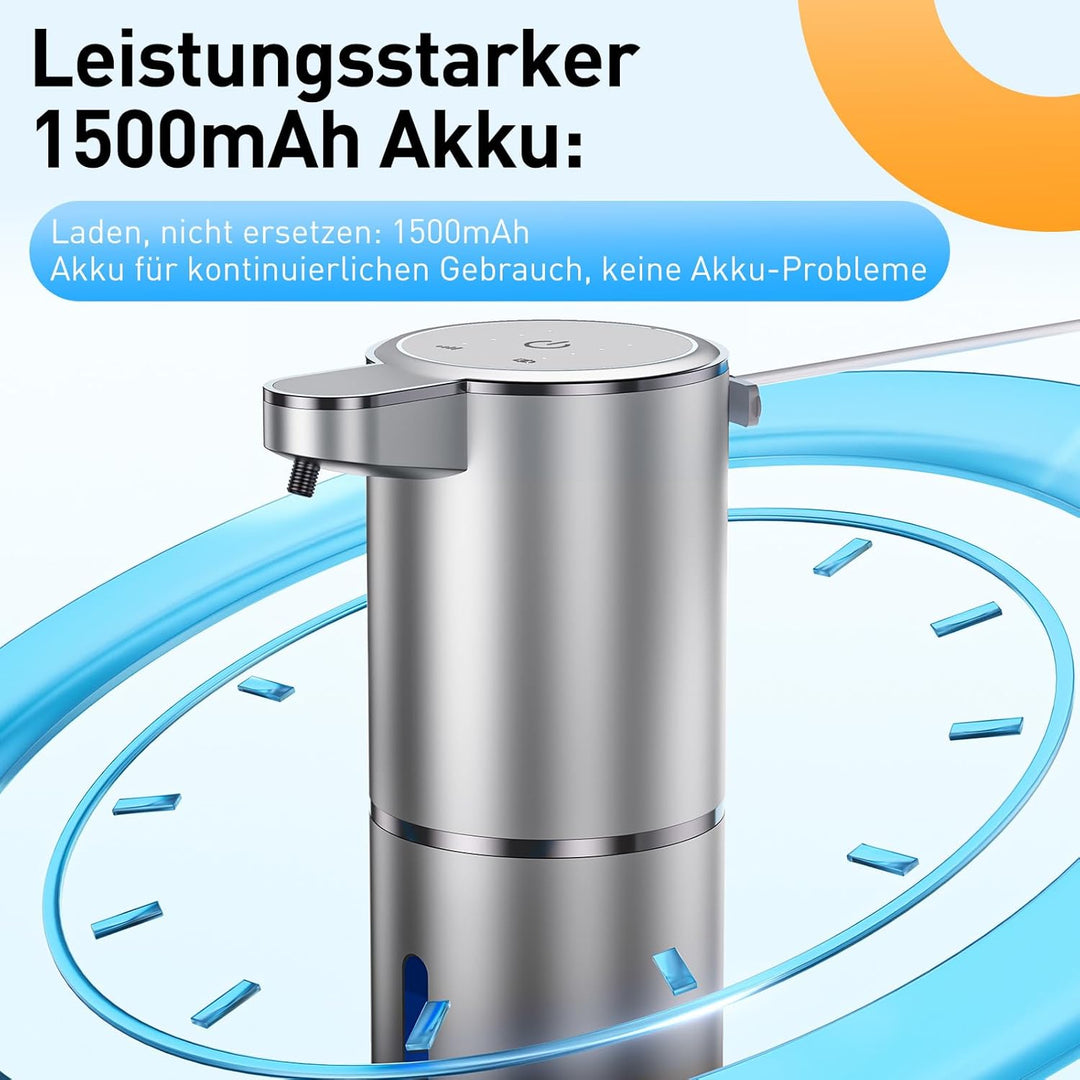 Seifenspender Automatisch Wandbefestigung mit Sensor Infrarot,380ml Elektrischer Seifenspender ohne