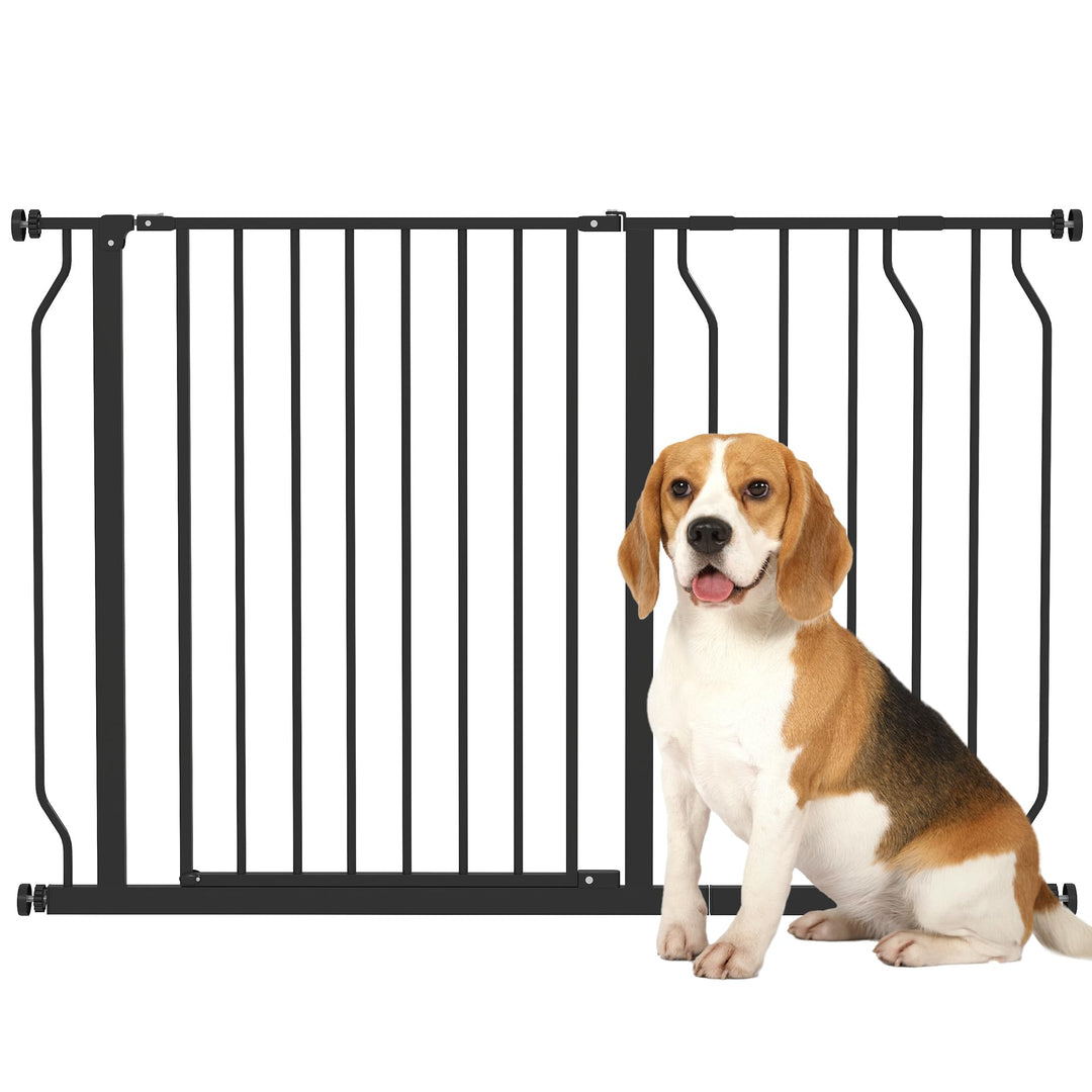 PawHut Hunde Türschutzgitter Treppenschutzgitter, 75-115 cm Hunde Türgitter, Baby Türgitter, Klemmgi