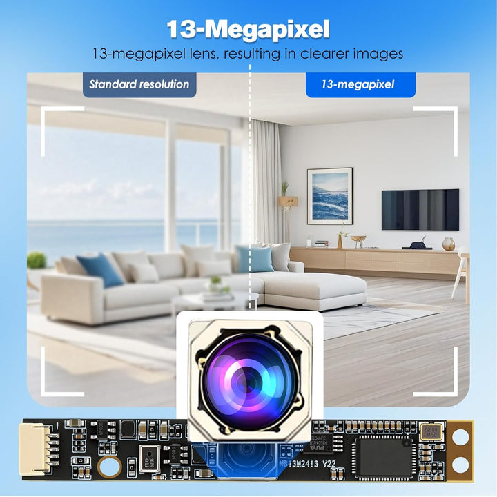 8Mp 30Fps USB-Kameramodul Mit Mikrofon Weitwinkel,110 Grad Weitwinkelobjektiv,Lightburn Kamera,3D Dr
