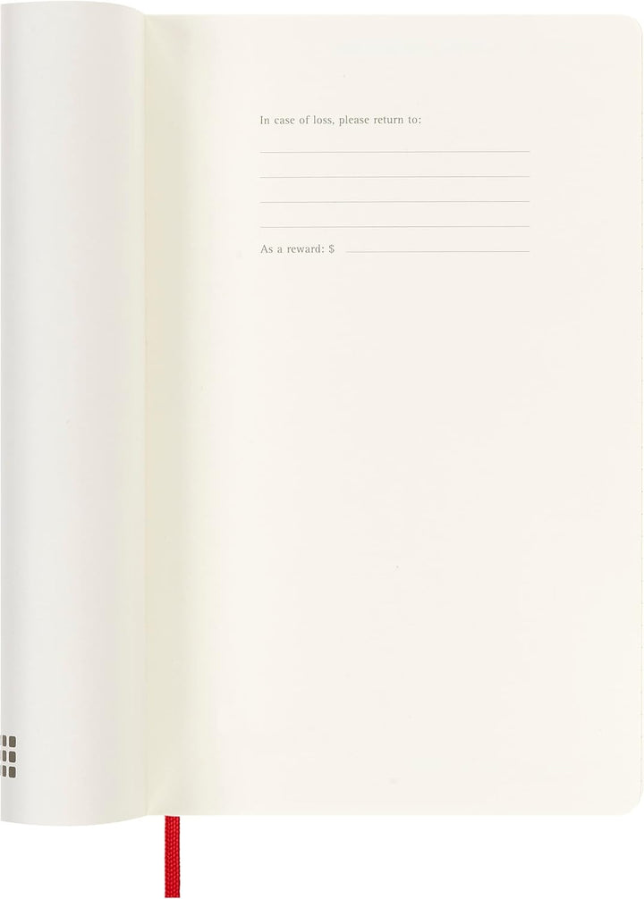 Moleskine Tagesplaner 12 Monate 2024, Planer 2024, Grosses Format 13x21, Weicher Einband und elastis