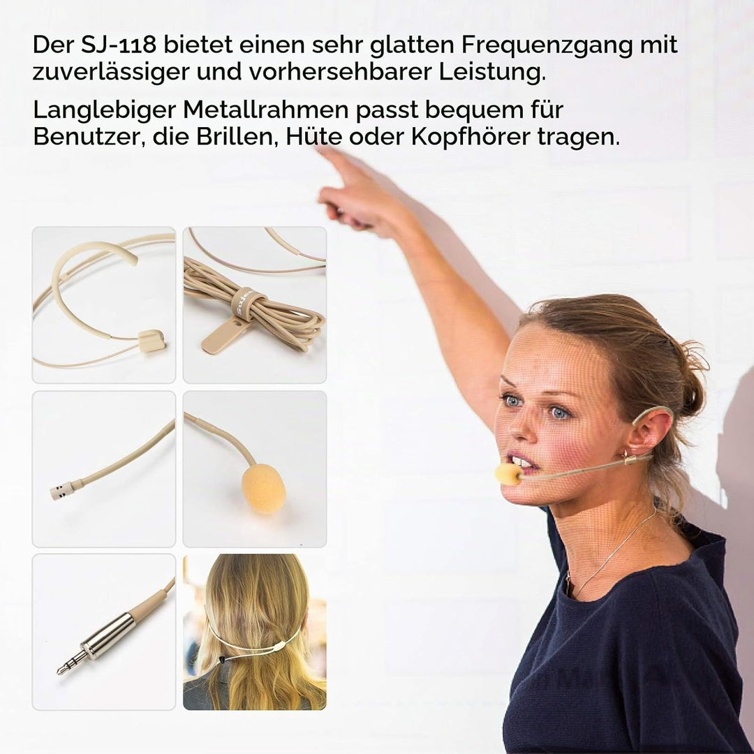Headset Mikrofon Stirnband mic 3,5 mm TRS Unidirektional Kondensator Mic für PC Kamera Sprachverstär