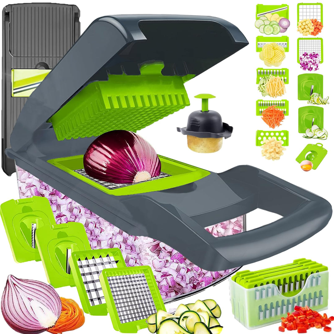 Gemüseschneider Gemüsehobel Reibe Zwiebelschneider Mandoline Dicer Chopper Küchenreibe Gemüsereibe,