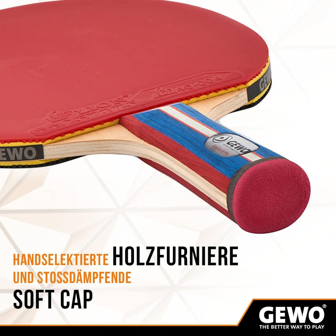 GEWO Standard PRO Tischtennisschläger - Kontrollierter Anfänger Tischtennis-Schläger - Komplettschlä