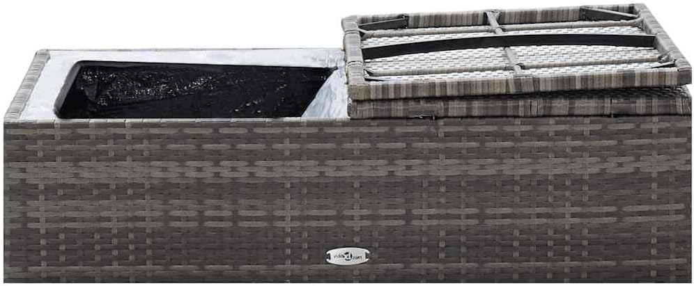 vidaXL Gartenmöbel 2-TLG. mit Auflagen Speicherfunktion Sitzgruppe Lounge Sofa Hocker Gartensofa Gar