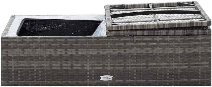 vidaXL Gartenmöbel 2-TLG. mit Auflagen Speicherfunktion Sitzgruppe Lounge Sofa Hocker Gartensofa Gar