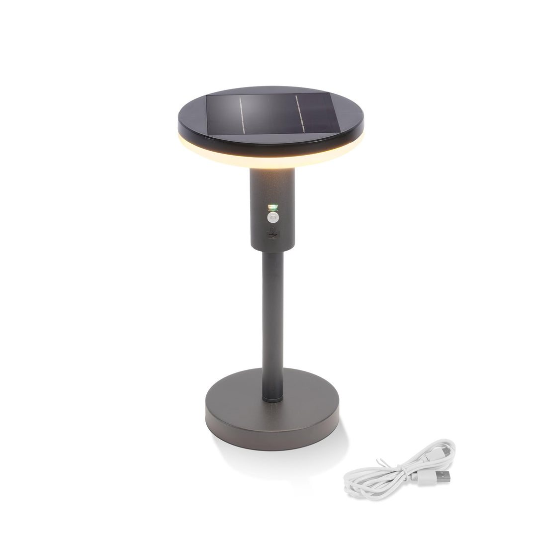 Esotec Solar Sensor Tischleuchte Leseleuchte Talino 38, 3000K warmweiss, 3 Leuchtstärken, dimmbar, L