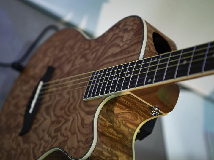 DIMAVERY SP-100 Westerngitarre, natur | Western-Gitarre mit Zargenschallloch