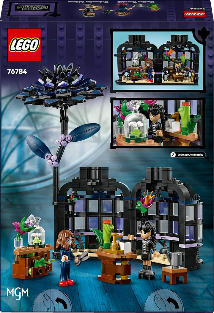 LEGO Wednesday Schwarze Dahlie Spielzeug - Spielset zum Bauen und Ausstellen mit 2 Minifiguren &amp; Zub