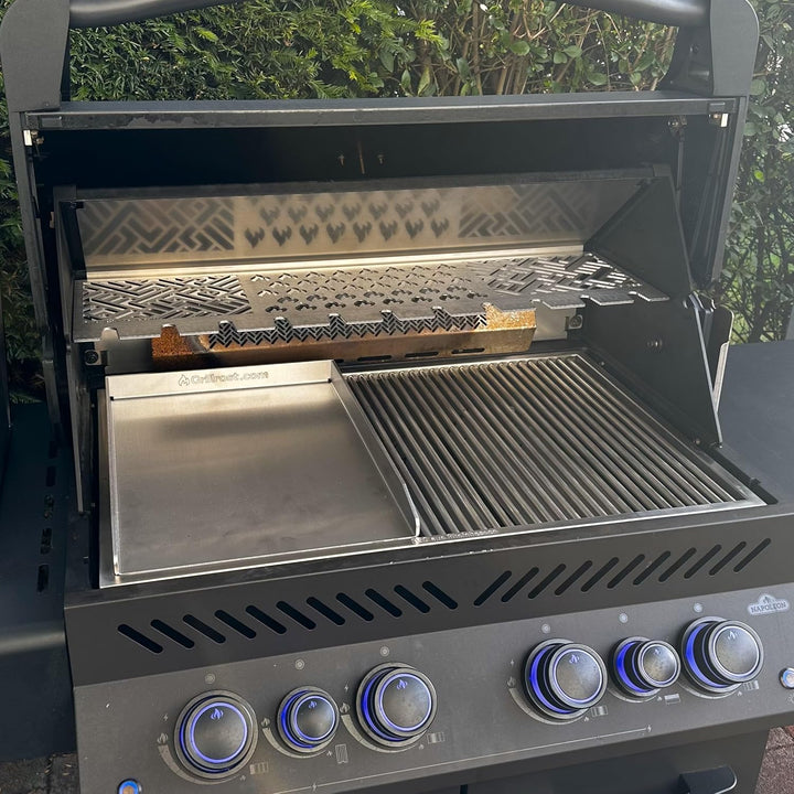 Grillrost.com Das Original Edelstahl Multistation | Warmhalterost für Napoleon Prestige 500 | mit Dr