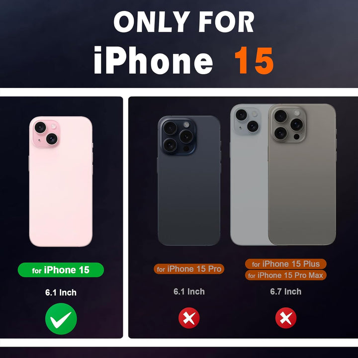 SHIELDON Hülle für iPhone 15, Lederhülle [Echtleder] [RFID Blocker] [Kartenfach] [Magnet] TPU Stossf