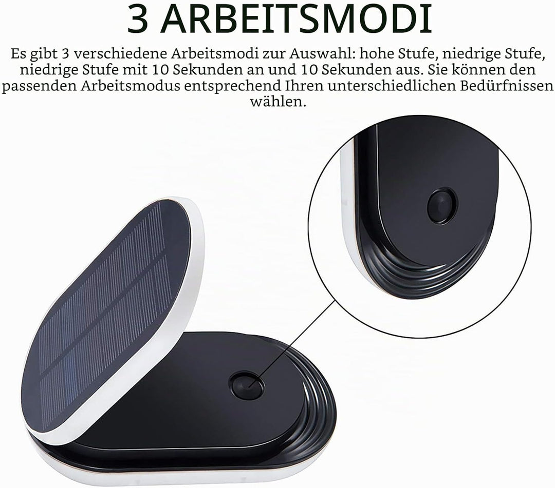 SUNJULY Teichbelüfter Solar, 3 Arbeitsmodi, Leise Einstellbar Aquarium Luftpumpe Sauerstoffpumpe für