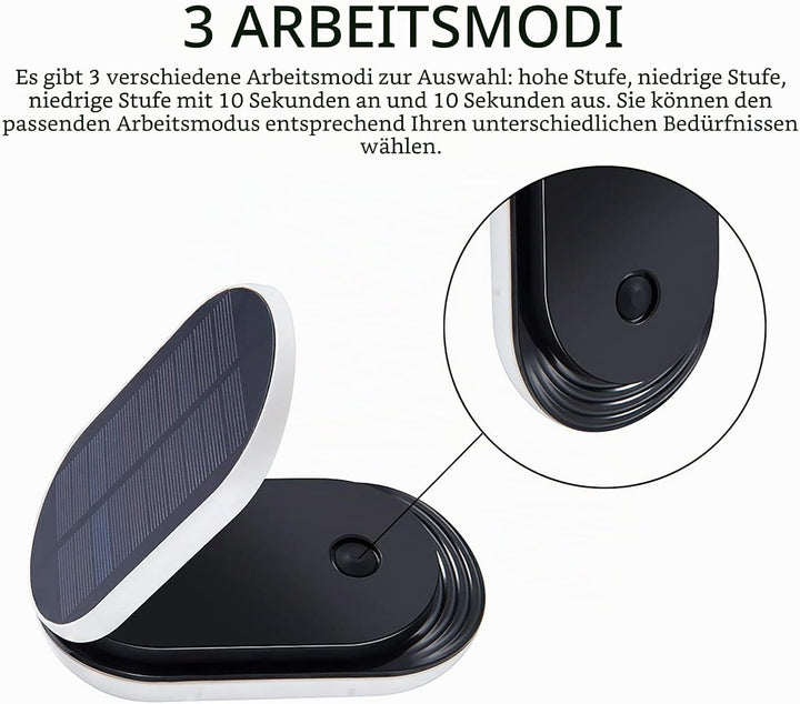 SUNJULY Teichbelüfter Solar, 3 Arbeitsmodi, Leise Einstellbar Aquarium Luftpumpe Sauerstoffpumpe für