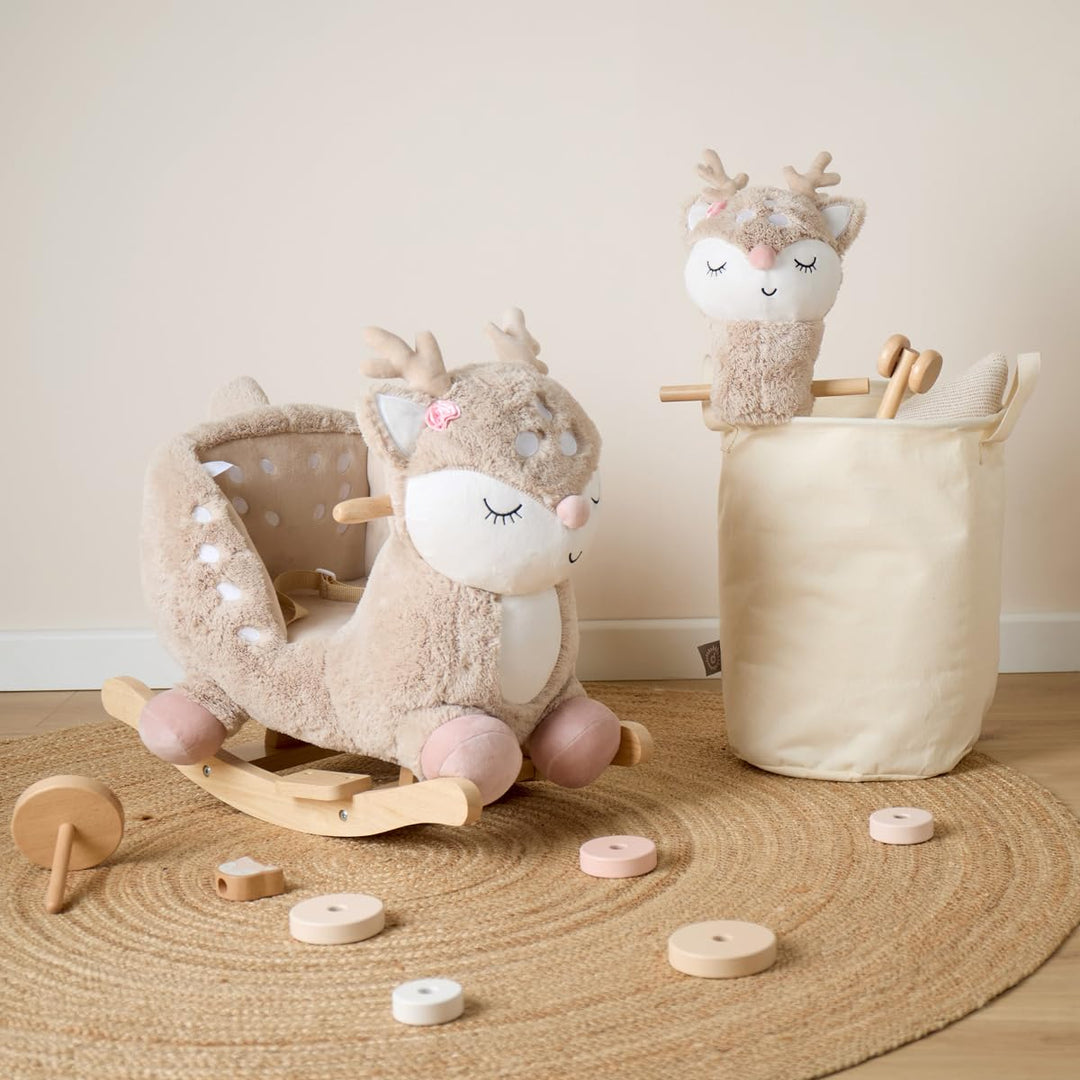 Bieco Steckenpferd Kinder Reh Ella | Hobby Horse Pferde | Steckenpferd Rollen | Steckentier Holz Pfe