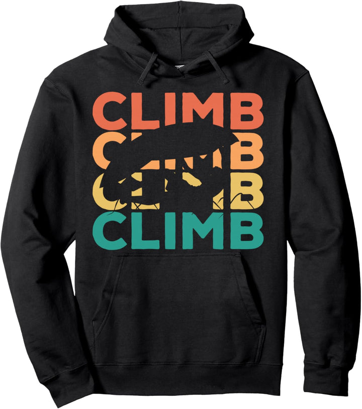 Retro Vintage Klettern Geschenk für Kletterer Pullover Hoodie