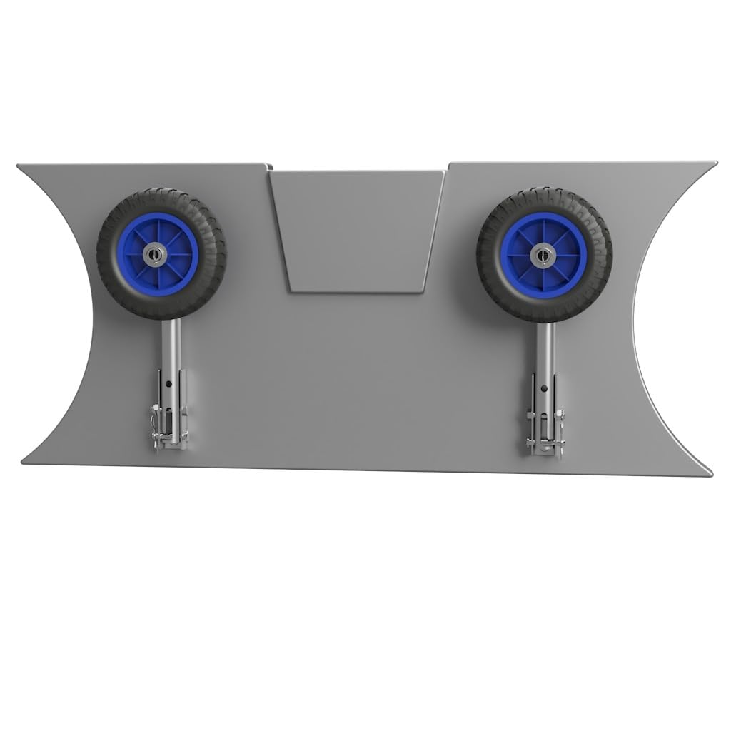 SUPROD Slipräder, Heckräder, für KLEINE Schlauchboote, LD160, Edelstahl Schwarz/Blau, Schwarz/Blau