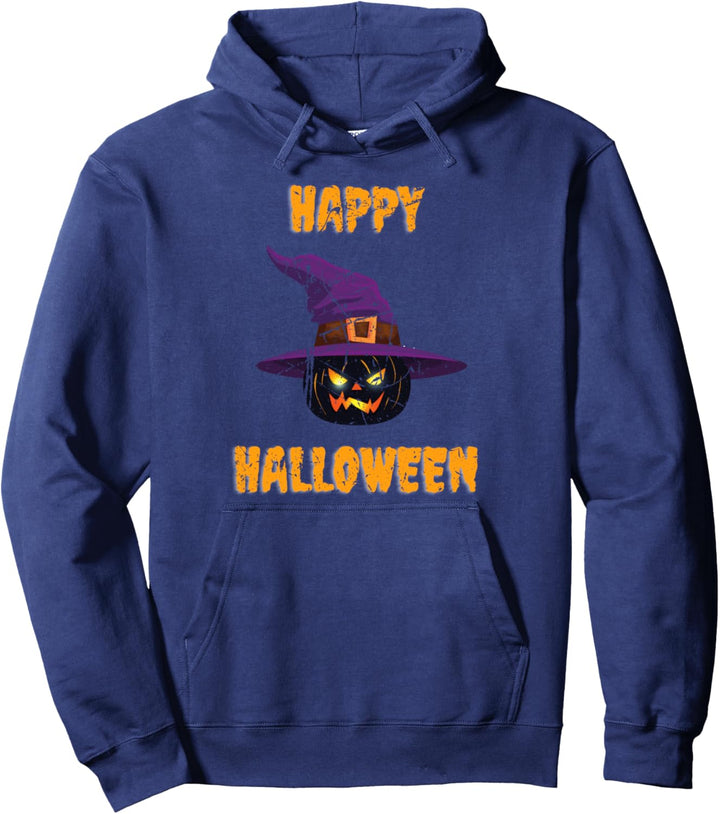 Lustiges Halloween Black Cat Hexenhut Süsses oder Saures Pullover Hoodie