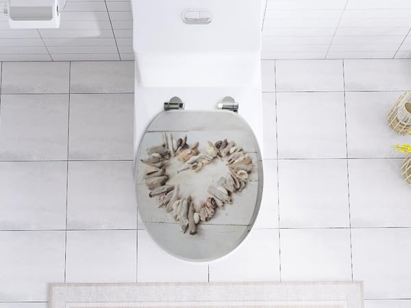 MDF-Toilettensitz mit Soft-Close-Mechanismus, O-förmiger Toilettensitz mit verstellbaren Scharnieren