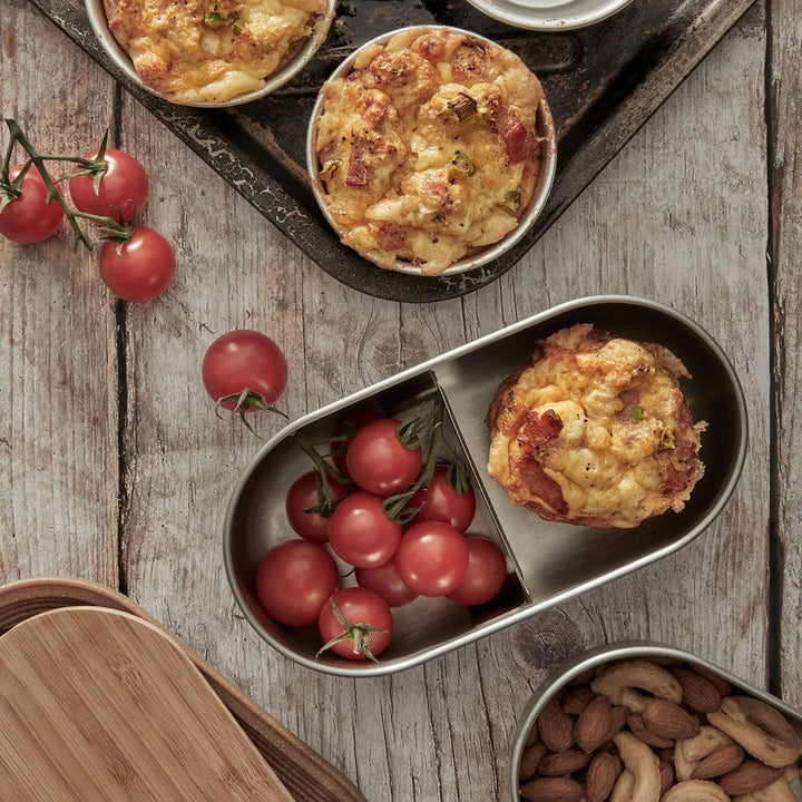 BLACK + BLUM Bento Box Edelstahl mit Bambusholzdeckel, 2 x 500 ML | Sara Kiyo Popowa Edition | 2x au