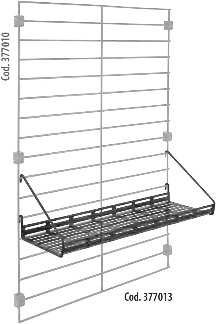 Mural Line Wandgitter Ablage, Schwarz, 45x15x12 cm