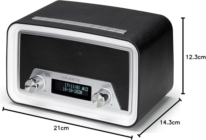 Radiowecker (Dab-842n) Schwarz Digital Am-FM Dab