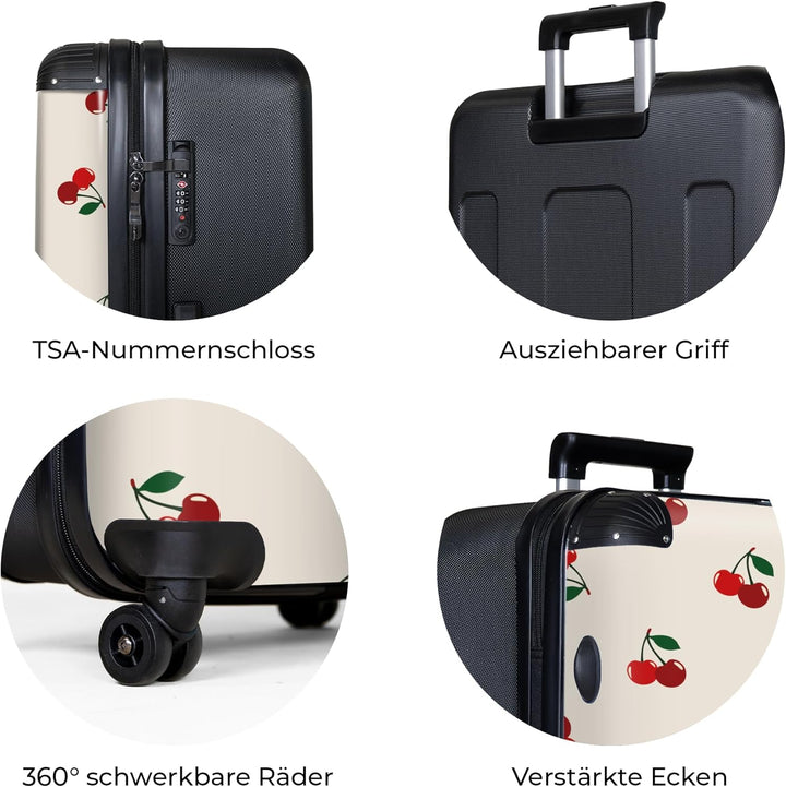 NoBoringSuitcases.com® Koffer XL Gross 77x51.5x28 cm Hartschale Reisekoffer 4 Rollen Leicht Koffer T