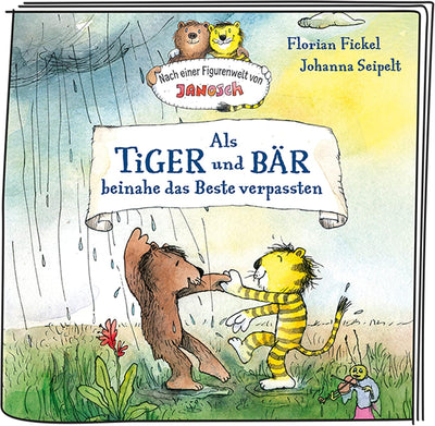 tonies Hörfigur für Toniebox, Janosch – Als Tiger und Bär beinahe das Beste verpassten, Hörspiel für