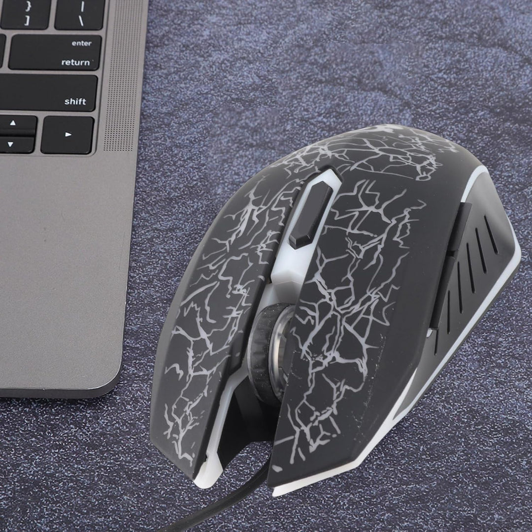 Dpofirs A70 Professional Wired Gaming Mouse, Universelle Optische USB Gaming Maus mit Bunt Atmendem