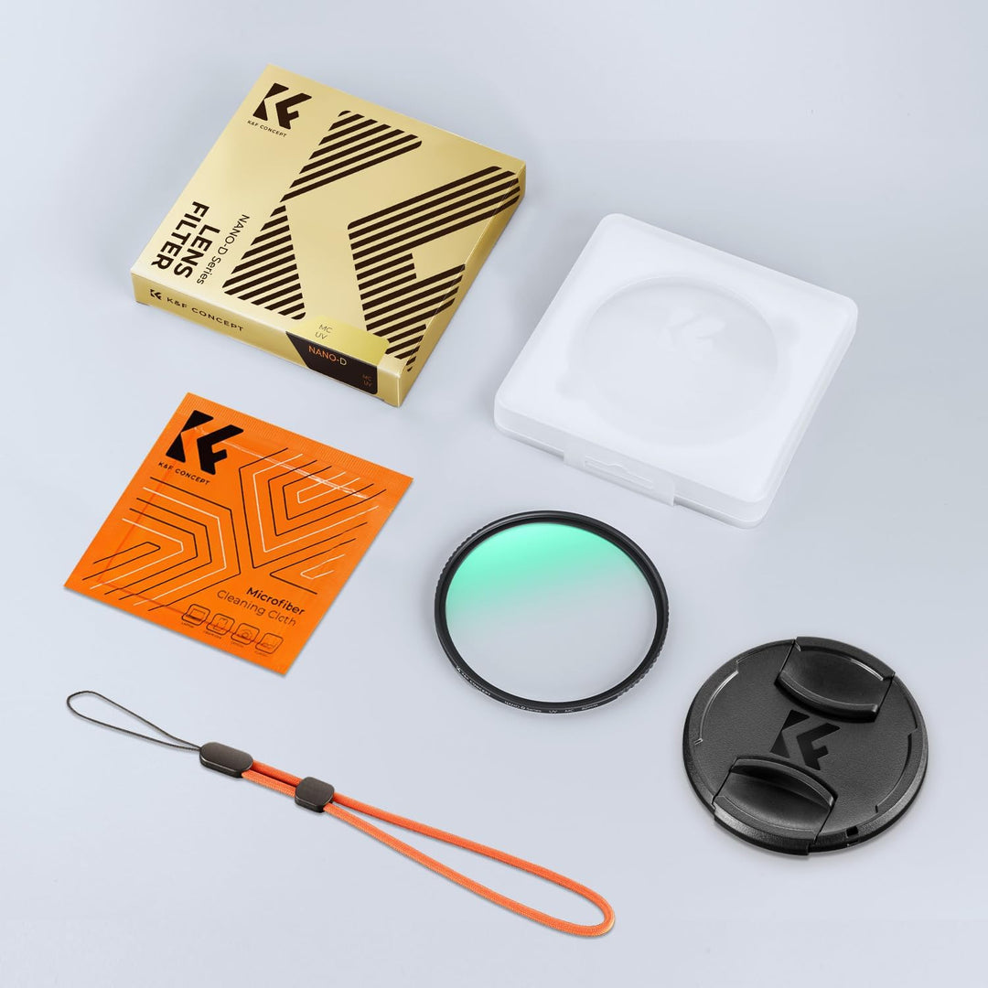 K&F CONCEPT D-Serie 37MM MCUV Pro UV-Filter Slim MC UV Schutzfilter Ultraviolett-Filter, 37MM