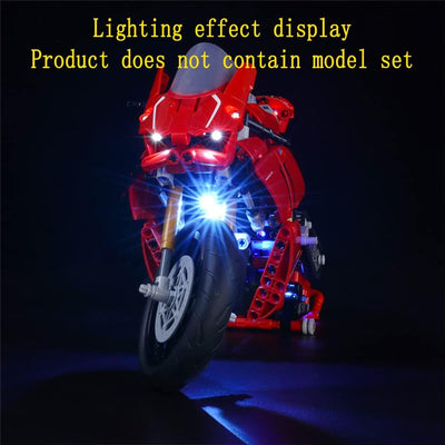 GEAMENT LED Licht-Set Kompatibel mit Lego Technic Ducati Panigale V4 R Motorrad - Beleuchtungsset fü