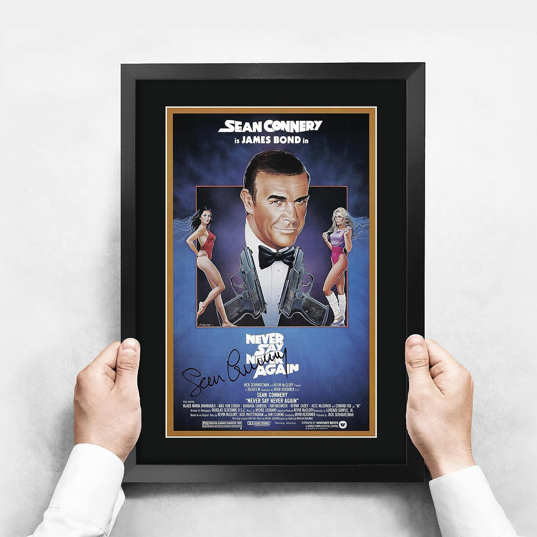 HWC Trading A3 FR James Bond - Never Say Never Again Movie Poster Sean Connery Signed Geschenk GESTA