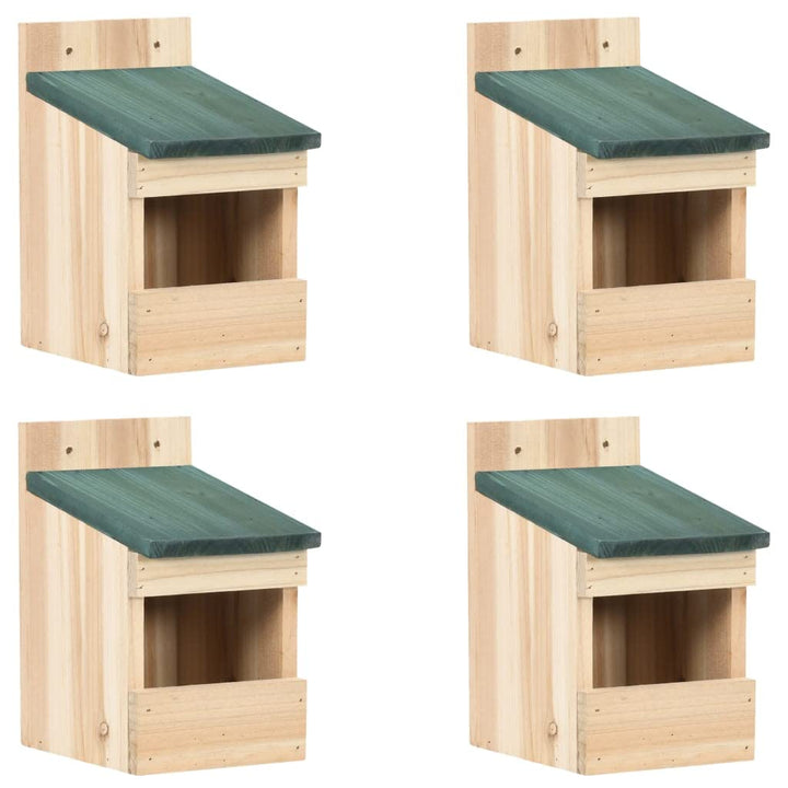 vidaXL Vogelhaus, 4-teilig, aus Tannenholz, 12 x 16 x 20 cm