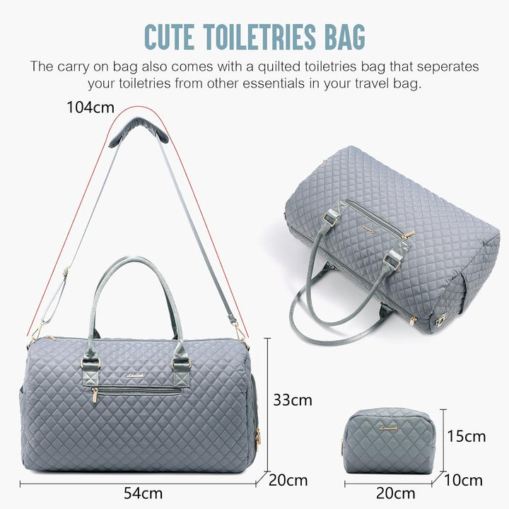 LOVEVOOK Reisetasche Damen, Weekender Travel Bag Kliniktasche Geburt Sporttasche mit Kulturtasche, S